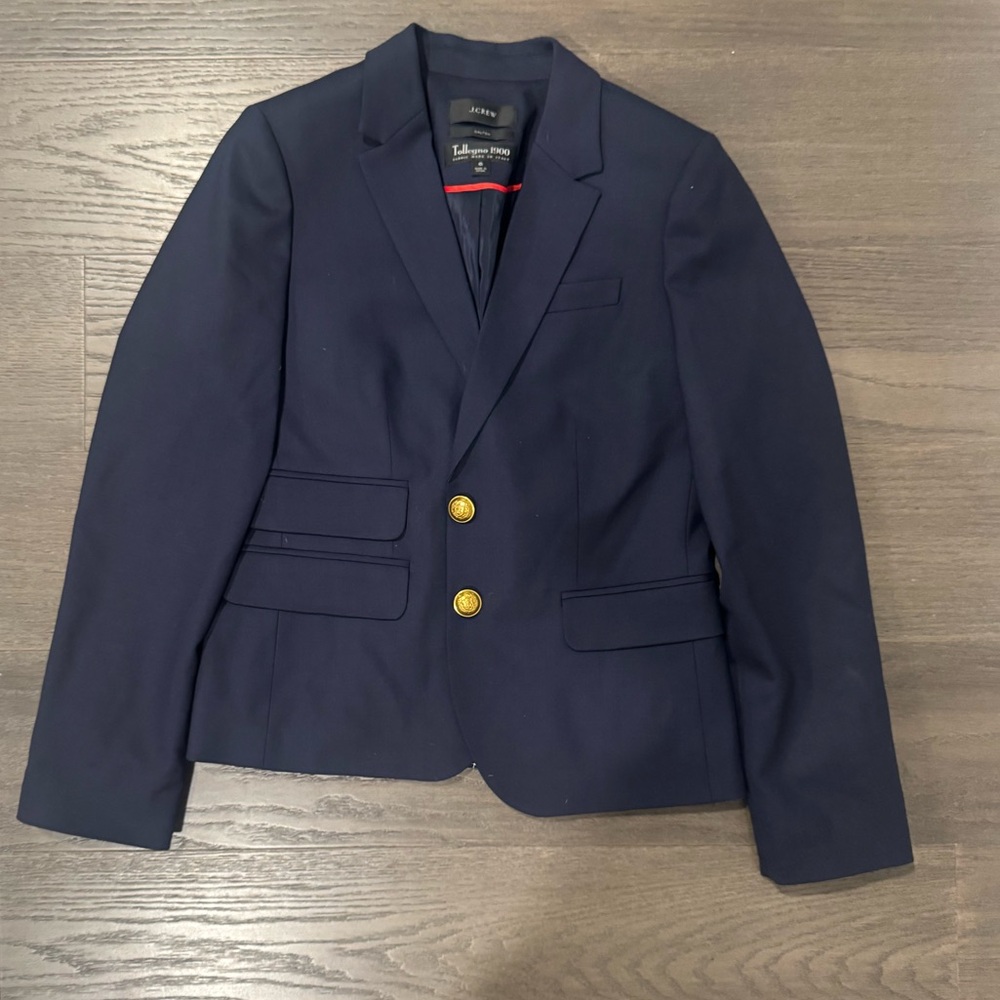 J. Crew dalton Navy Blazer with Gold Accents